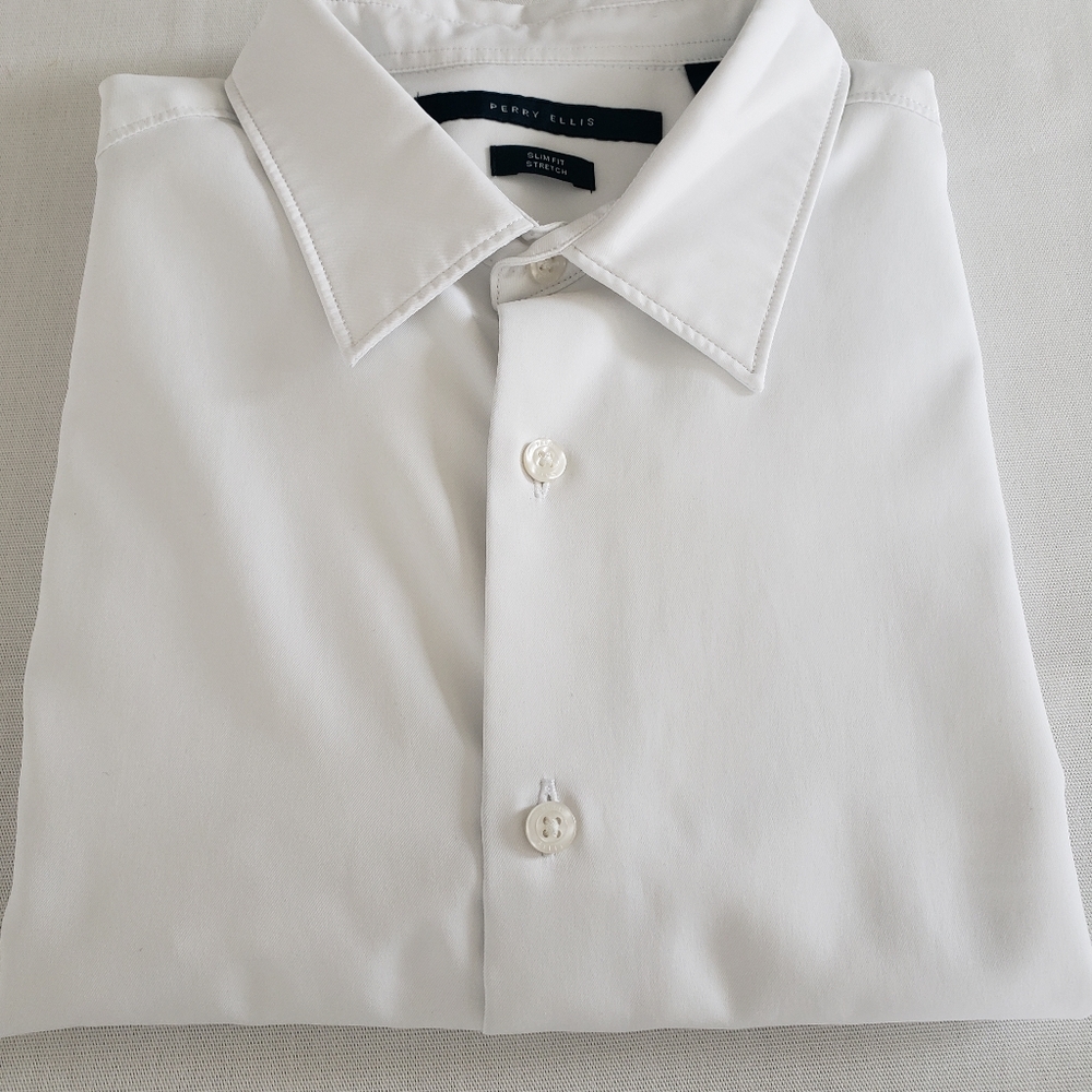 Perry Ellis Total Stretch Slim Work Shirt